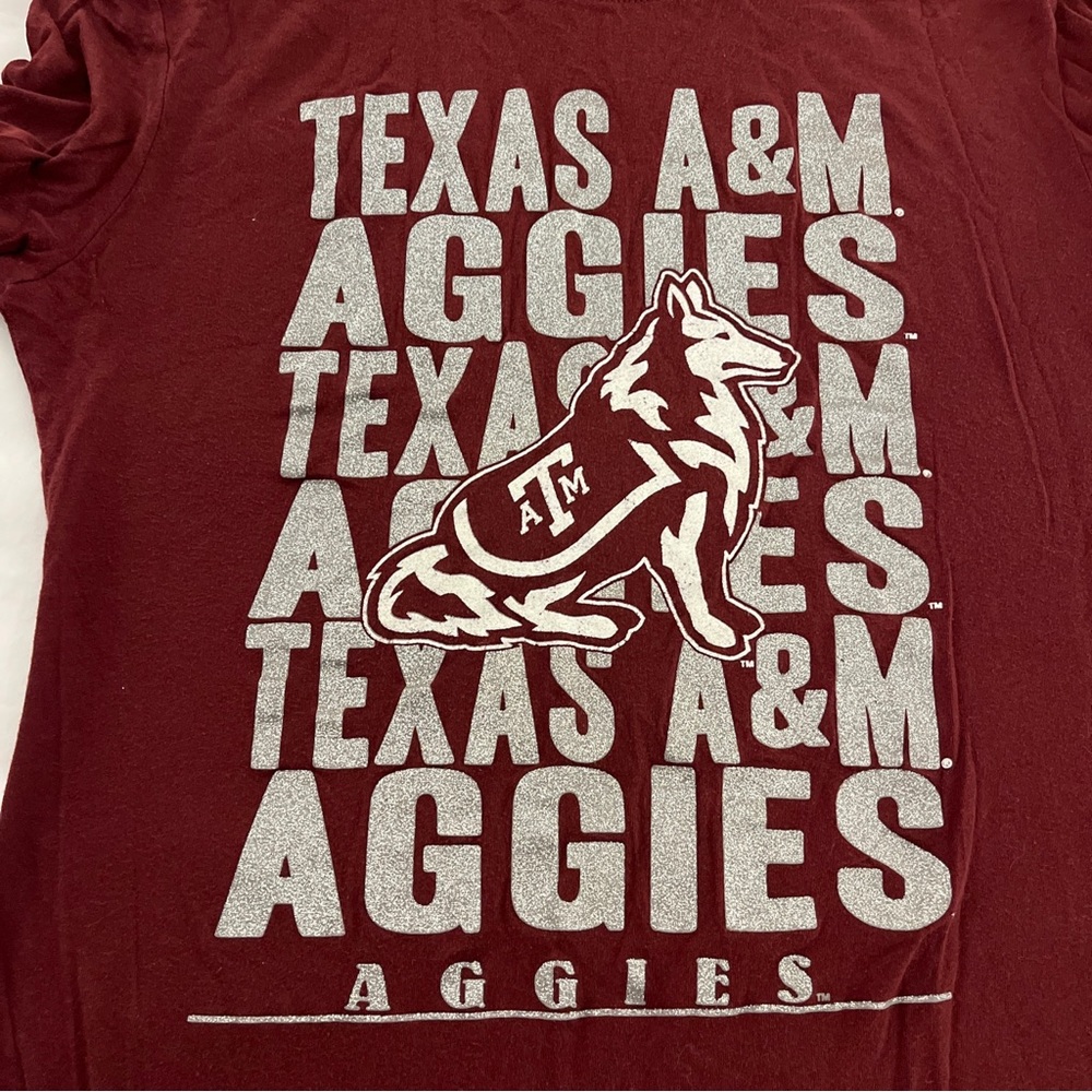 Aggies Texas A&M Maroon SZ XL Shirt Maroon Long Sleeve College Football Sport